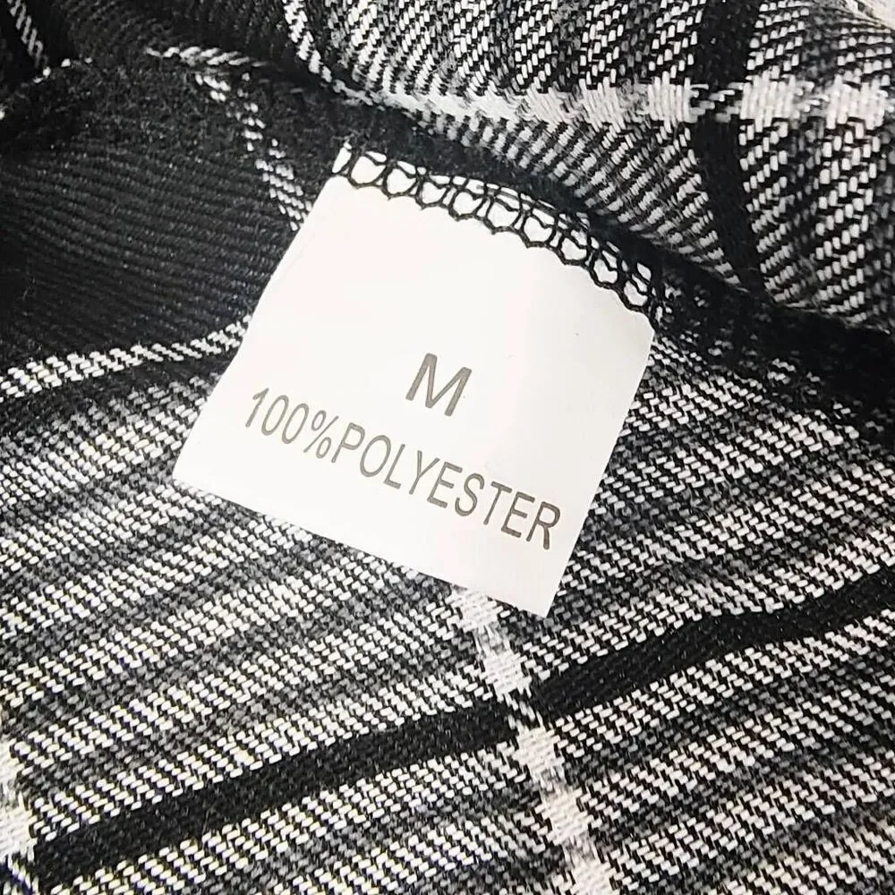 Women's Flannel Asymmetrical Hemline Plaid Front Tie Skirt Medium #1 - Picture 7 of 8